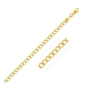 Size: 24” – 4.4mm 10k Yellow Gold Curb Chain