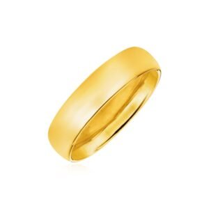 Size: 12 – 14k Yellow Gold 6mm Comfort Fit Wedding Band