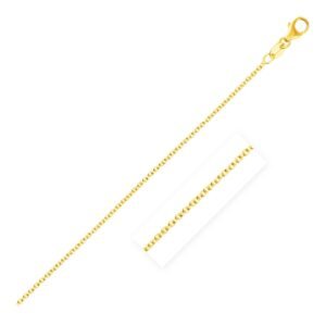 Size: 18” – 14k Yellow Gold Round Cable Link Chain 1.9mm