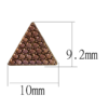 3W1122 - IP Coffee light Brass Earrings with AAA Grade CZ  in Light Coffee - Image 2