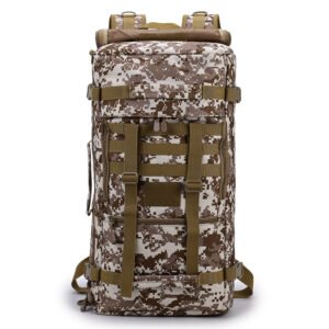 style: C, Size: 50 liters – 60 liters of outdoor camouflage bag mountaineering bag nylon waterproof double shoulder bag for men and women traveling big backpack tactical Backpack