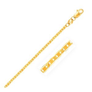 Size: 10” – 14k Yellow Gold Mariner Link Anklet 1.7mm