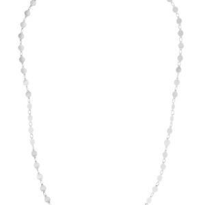 Size: 18” – 14k White Gold Necklace with Polished Circles