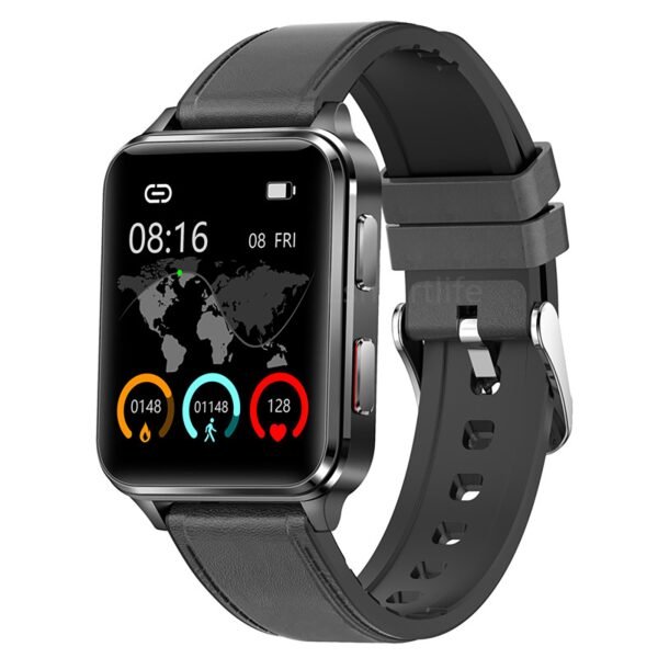 ZEBLAZE Smart Watch S6 Accurate Blood Pressure Blood Oxygen Heart Rate Sleep Monitoring Sports Smartwatch Black Leather