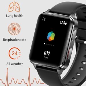 ZEBLAZE Smart Watch S6 Accurate Blood Pressure Blood Oxygen Heart Rate Sleep Monitoring Sports Smartwatch Black Leather