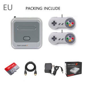 Color: A, Electrical outlet: EU – Super Console X Retro Game Console PRO Upgrade Version TV Set-Top Box R8 Game Console PSPArcade