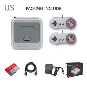 Color: C, Electrical outlet: US – Super Console X Retro Game Console PRO Upgrade Version TV Set-Top Box R8 Game Console PSPArcade