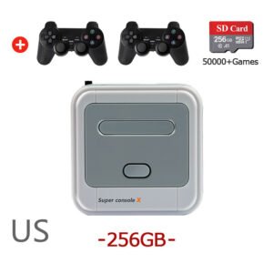 Color: F, Electrical outlet: US – Super Console X Retro Game Console PRO Upgrade Version TV Set-Top Box R8 Game Console PSPArcade