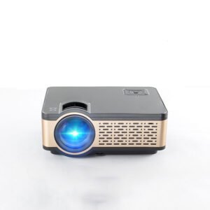 Color: Wifi black gold, Model: AU – Home New Wifi Wireless Mobile Phone Projector