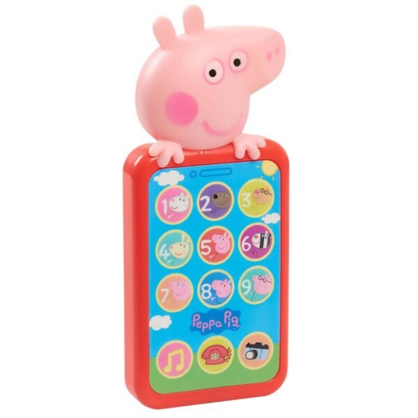 Peppa Pig Have a Chat Cell Phone, Toy Phone with Realistic Sounds and Light Up Buttons - Image 2
