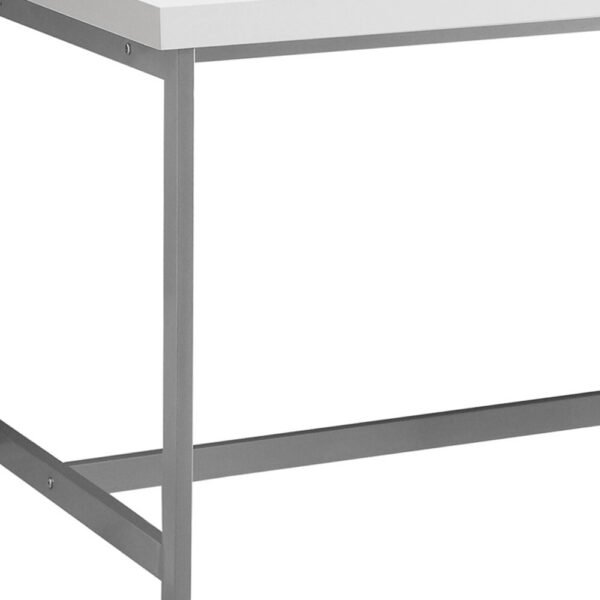 30" White Rectangular Computer Desk With Three Drawers - Image 6