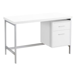 24″ White Rectangular Computer Desk