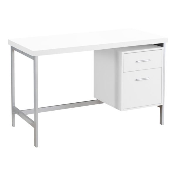 24" White Rectangular Computer Desk - Image 2