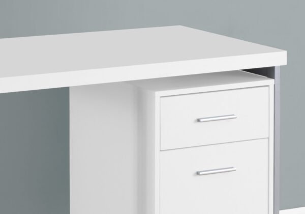 24" White Rectangular Computer Desk - Image 3