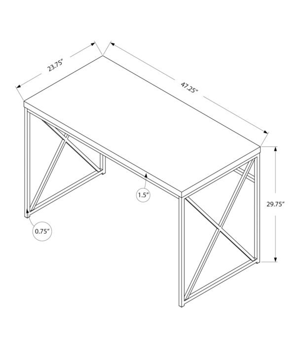 47" Espresso Rectangular Writing Desk - Image 4