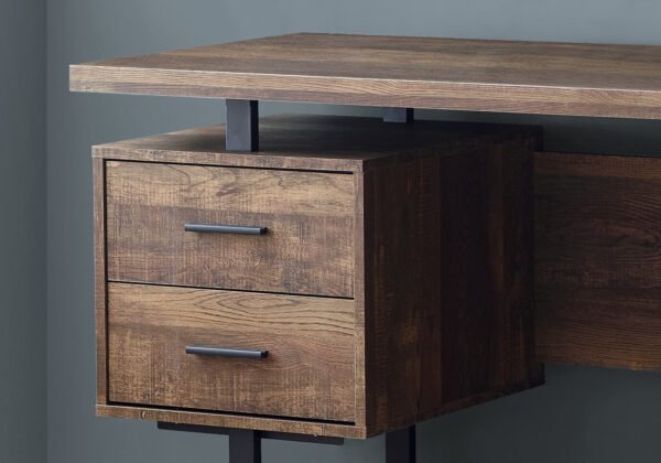 60" Modern Rustic 3 Drawer Computer Desk - Image 3