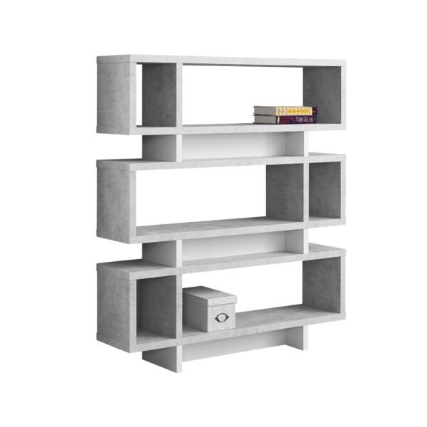 55" Gray Twelve Tier Floating Bookcase - Image 2