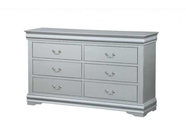 18" X 60" X 34" Platinum Wood Dresser - Image 2