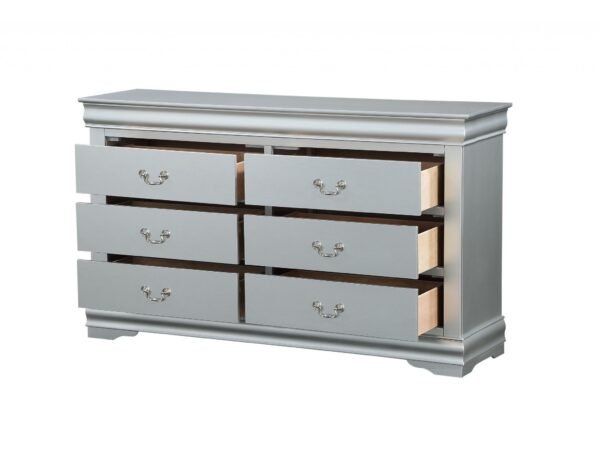 18" X 60" X 34" Platinum Wood Dresser - Image 3