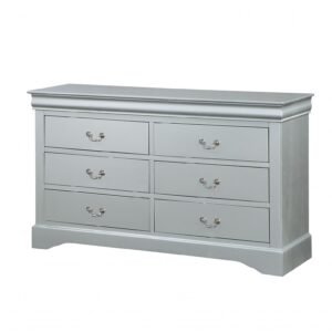 15″ X 57″ X 33″ Platinum Wood Dresser