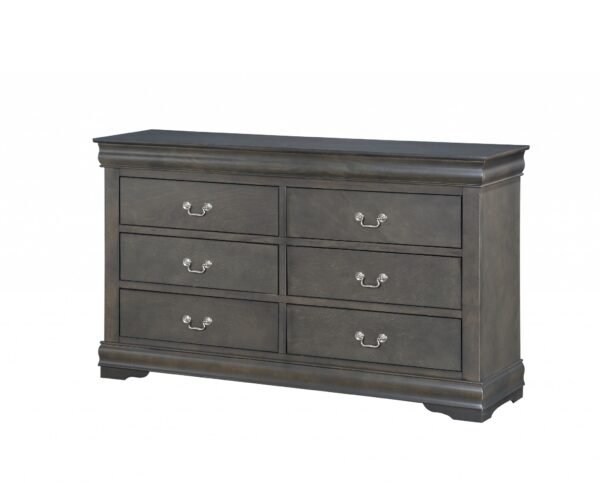 15" X 57" X 33" Dark Gray Wood Dresser - Image 2