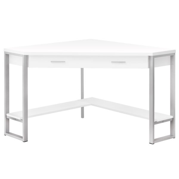 42" White Corner Computer Desk - Image 2