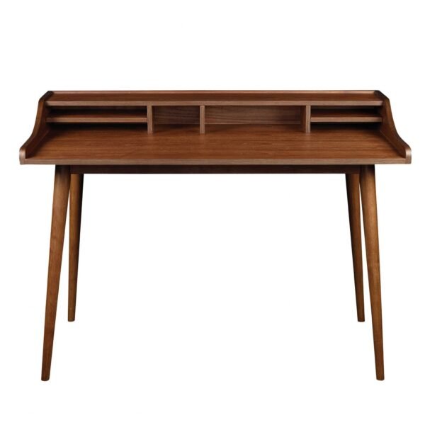 47" Walnut Manufactured Wood Rectangular Writing Desk - Image 2