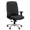 Black Fabric Tufted Seat Swivel Adjustable Task Chair Fabric Back Plastic Frame