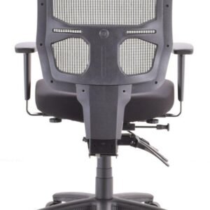 Gray Fabric Seat Swivel Adjustable Task Chair Mesh Back Plastic Frame