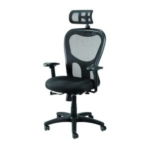 Green Fabric Seat Swivel Adjustable Executive Chair Mesh Back Plastic Frame