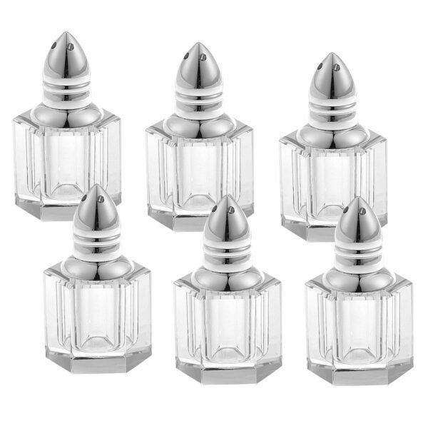 Individual Silver Crystal Salt And Peppers  Gift Boxed 6 Pc Set - Image 2