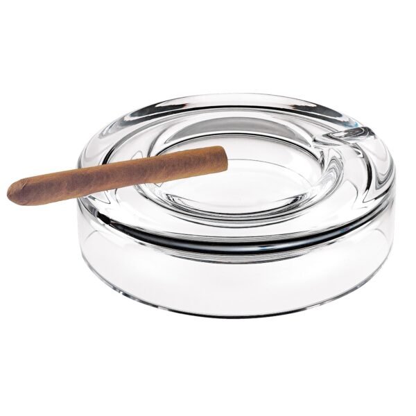 Mouth Blown European Crystal Cigar Ash Tray - Image 2