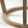 Light Brown Wood Round Top Accent Table With Glass - Image 4