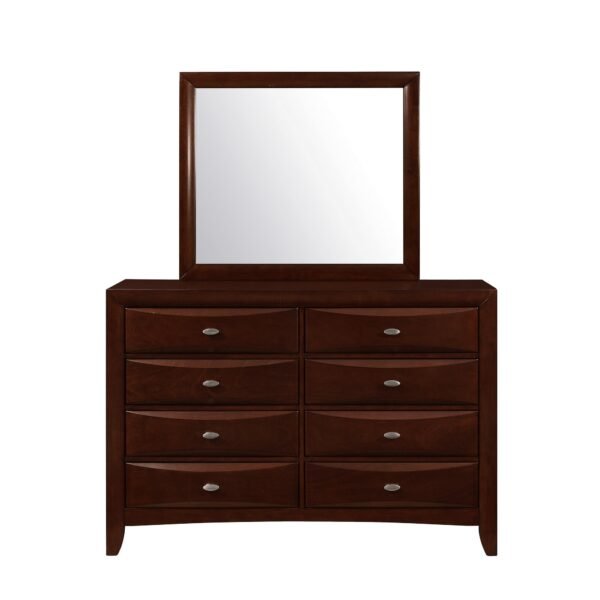 54" Cherry Solid Wood Eight Drawer Double Dresser - Image 2