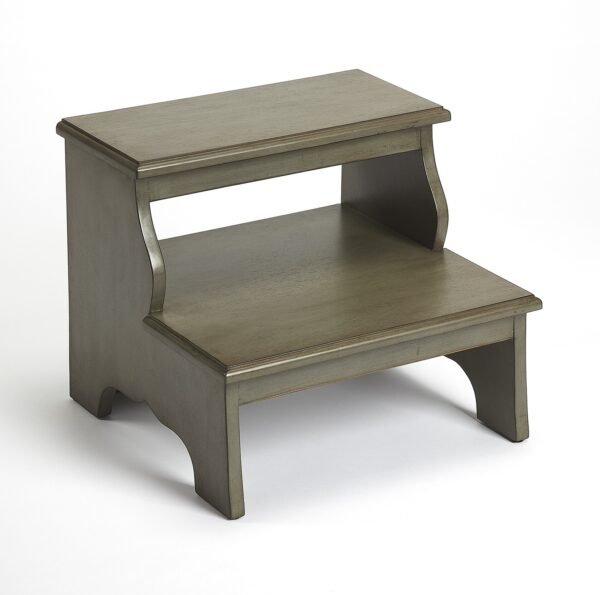 Handcrafted Silver Satin Step Stool - Image 5