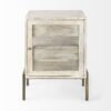 Rustic Weathered White And Gold Shadowbox Cabinet - Image 3