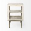 Rustic Weathered White And Gold Shadowbox Cabinet - Image 4