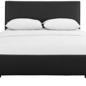 Black Upholstered King Platform Bed