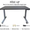 Premier Silver Dual Motor Electric Office Adjustable Standing Desk - Image 6