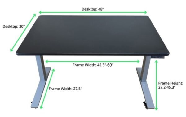 Premier Silver Dual Motor Electric Office Adjustable Standing Desk - Image 7