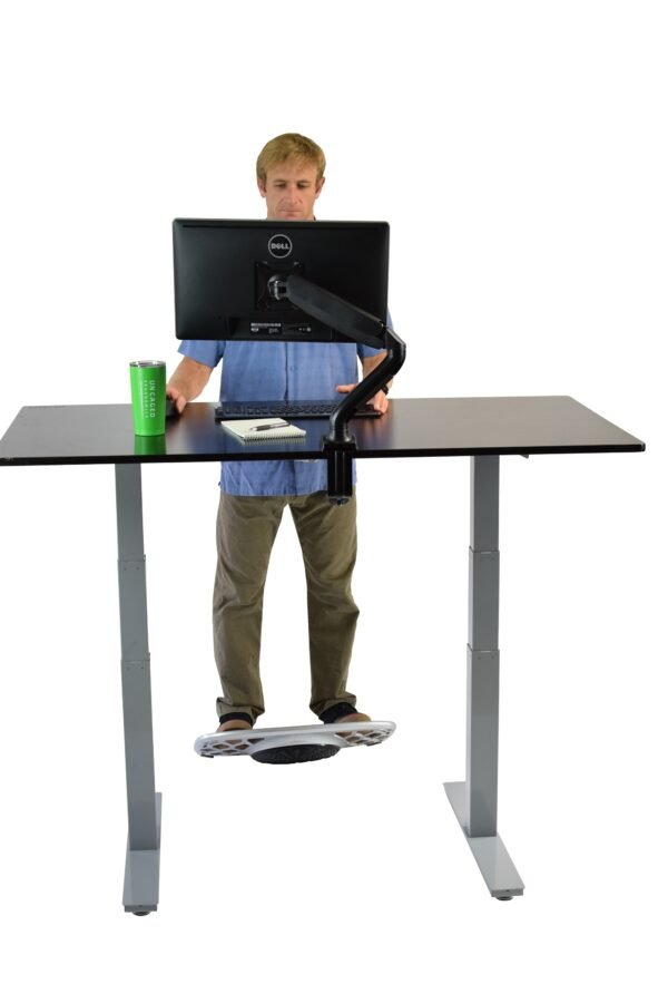 Premier 52" Silver Dual Motor Electric Office Adjustable Standing Desk - Image 2