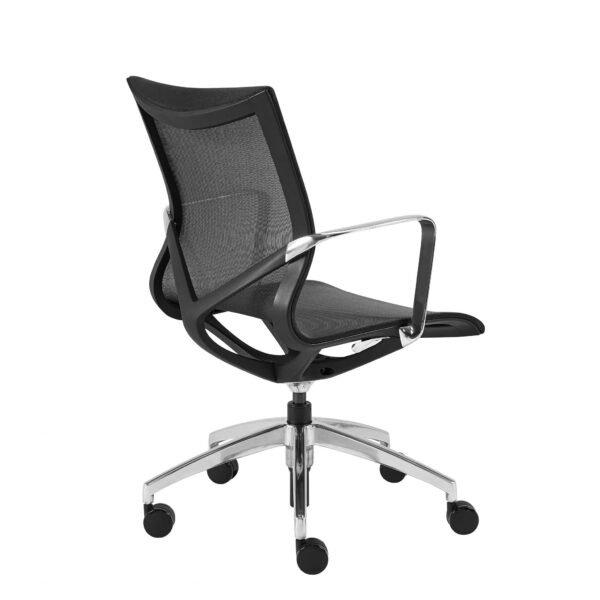 Black Swivel Task Chair Mesh Back Steel Frame - Image 6