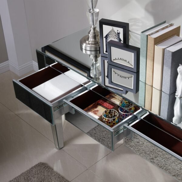 Silver Mirrored Glam Desk - Image 3