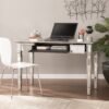 Silver Matte Mirrored Writing Desk - Image 3