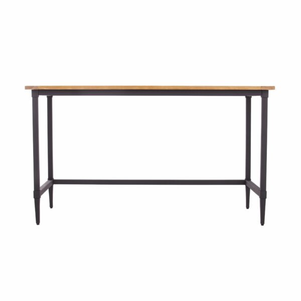 53" Natural And Black Writing Desk - Image 5