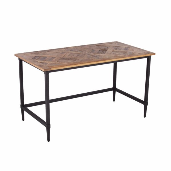 53" Natural And Black Writing Desk - Image 6