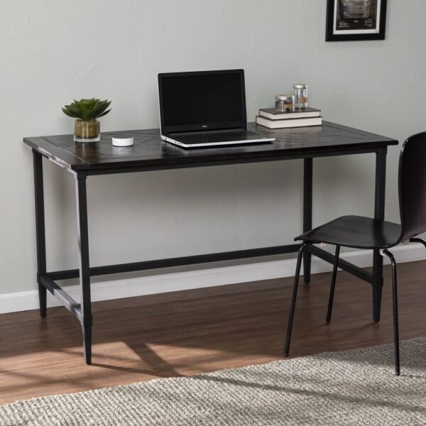 Natural Black Reclaimed Wood Desk - Image 2