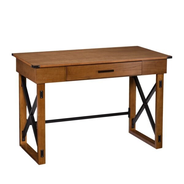 Natural Brown Adjustable Height Desk - Image 5