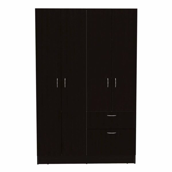 Black and White Tall Four Door Closet - Image 3