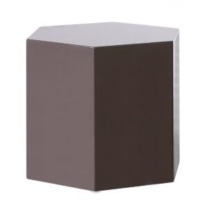 Modern Light Grey High Gloss Hexagonal End Table